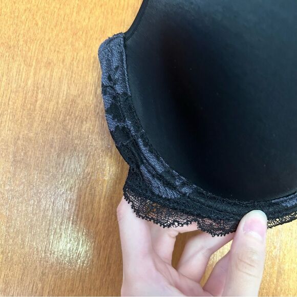 Wacoal Lace Affair Contour Bra Black/Graphite Size 32DDD - Picture 6 of 11